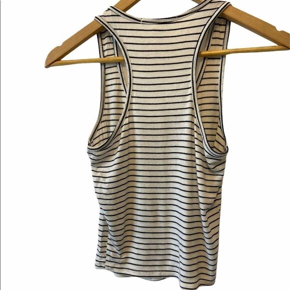 CAUTION TO THE WIND Striped Short Racerback Tank - Picture 5 of 8